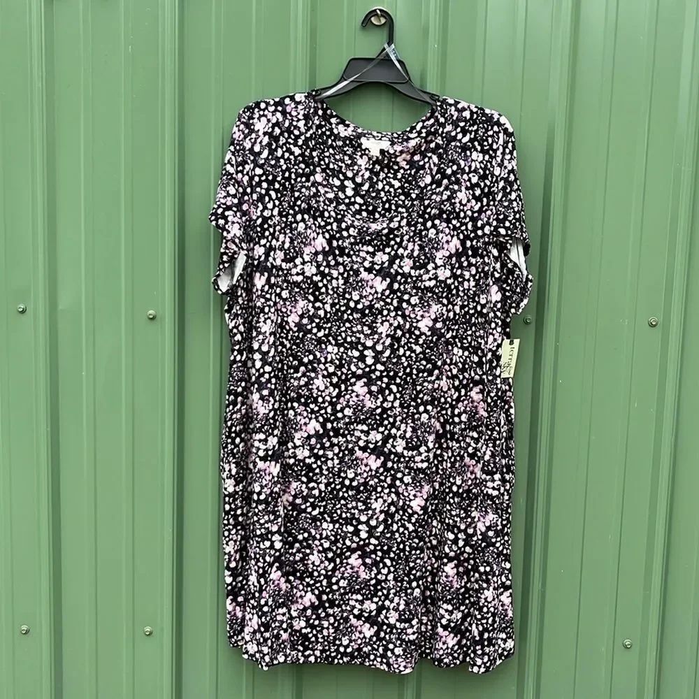 Women's Soft Stretch Swing Knit Dress, Size 3X